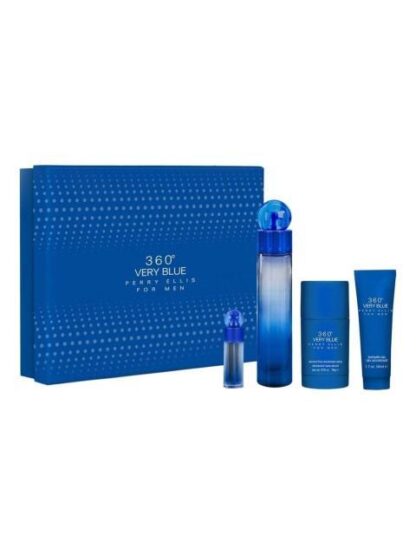 SET PERFUME CABALLERO PERRY ELLIS 360° VERY BLUE 4 PIEZAS - Image 5