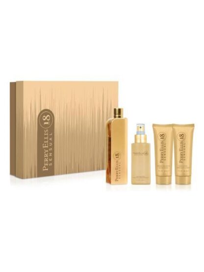SET PERRY ELLIS 18 SENSUAL 4PZS 100 EDP SHOWER GEL BODY MIST