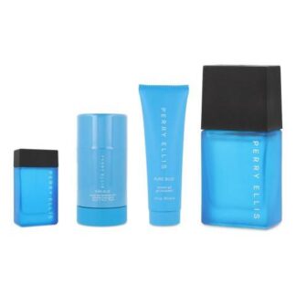 SET PERRY ELLIS PURE BLUE 4PZ 100ML EDT SPRAY