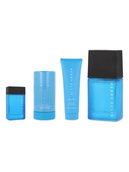 SET PERRY ELLIS PURE BLUE 4PZ 100ML EDT SPRAY