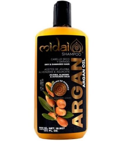 SHAMPOO ACEITE DE ARGAN ALMENDRA Y AGUACATE 500 ML MIDAI