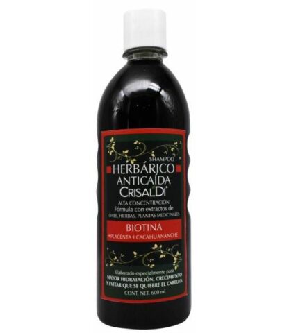 SHAMPOO ANTICAIDA CON BIOTINA 600 ML CRISALDI
