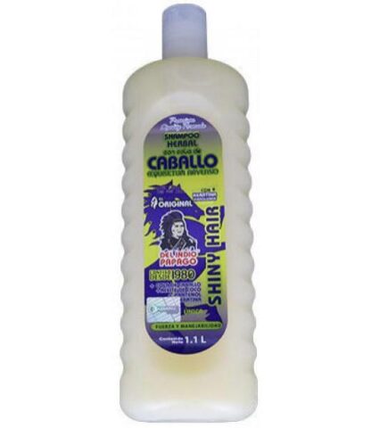 SHAMPOO CABALLO 1.1L COLA DE CABALLO ACEITE DE COCO PANTENOL Y KE TEPEZCOHUITE DEL INDIO PAPAGO