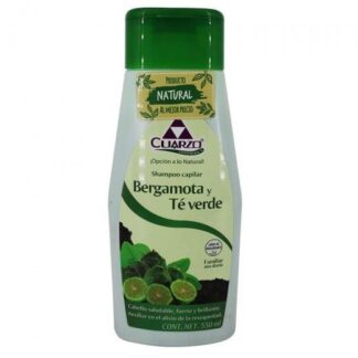 SHAMPOO CAPILAR BERGAMOTA Y TE VERDE 550ML CUARZO COSMETICS