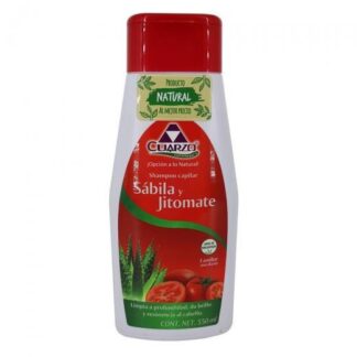 SHAMPOO CAPILAR DE SABILA Y JITOMATE 550 ML. CUARZO COSMETICS