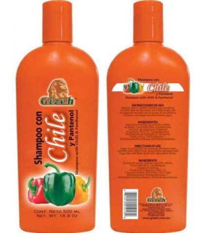 SHAMPOO CON CHILE Y PANTENOL 500ML. PRODUCTOS GIZEH