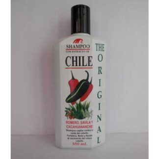 SHAMPOO CON EXTRACTO DE CHILE 550ML.ROMERO SAVILA Y CACAHUANANCHE SHAMPOOS NUEVOS