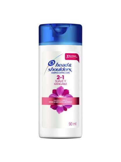 SHAMPOO HEAD & SHOULDERS SUAVE Y MANEJ 2EN1 90 ML