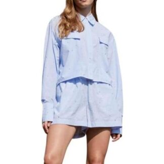 SHORT CON PEDRERIA AZUL HOLLY LAND
