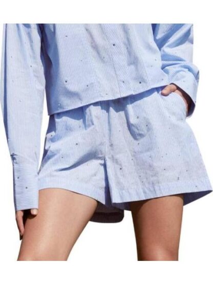 SHORT CON PEDRERIA AZUL HOLLY LAND - Image 3