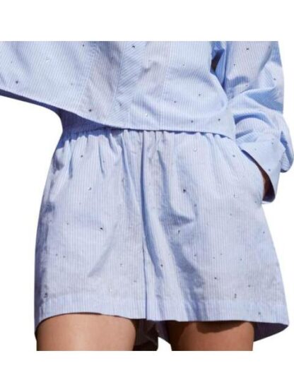 SHORT CON PEDRERIA AZUL HOLLY LAND - Image 4