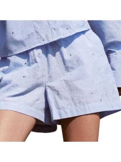 SHORT CON PEDRERIA AZUL HOLLY LAND - Image 5