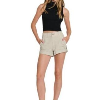 SHORT DE GABARDINA CON ELASTICO GRIS HOLLY LAND