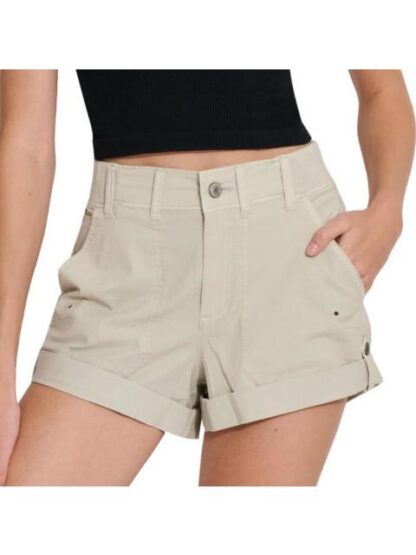 SHORT DE GABARDINA CON ELASTICO GRIS HOLLY LAND - Image 2