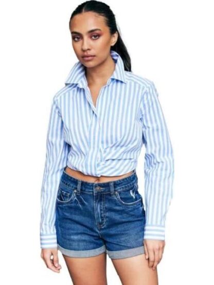 SHORT MEZCLILLA CINTURA ALTA AZUL INDIGO ATMOSPHERE DNM
