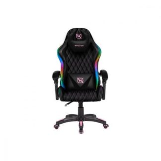 SILLA GAMER RGB INCLINACION RESPALDO 145 CLASE 4 140150KG NSGRGB1 FOAM 350MM 63CM-64CM-121131CM COJIN LUMBAR Y CABEZA NEGRO-FUSCIA
