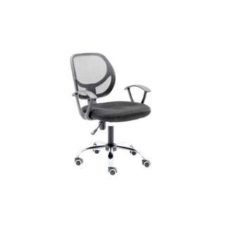 SILLA SECRETARIAL NEXTEP NE650S ALTURA AJUSTABLE Y RECLINABLE GIRATORIA Y CROMADA COLOR NEGRO