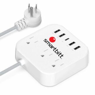 SMARBITT MULTICONTACTO SBSS-B3-5U 3 CONTACTOS 1X USB-C 4X USB-A 5V 3A BLANCO
