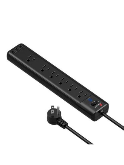 SMARTBITT SUPRESOR DE PICOS SBSS-B6-3U 6 SALIDAS 3 PUERTOS USB 1A 1800 JOULES - Image 2