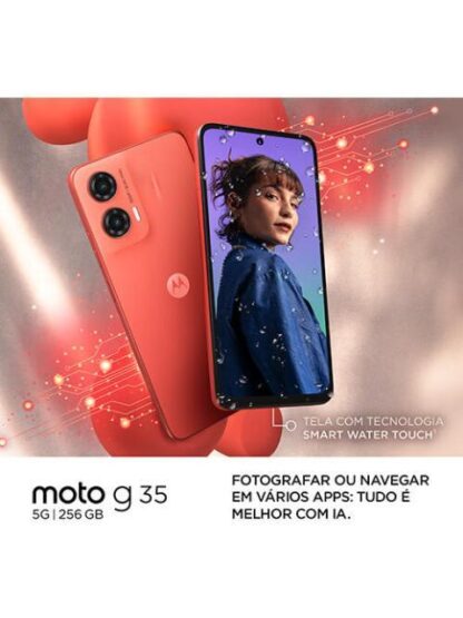 SMARTPHONE MOTO G35 5G 256GB - CORAL - CUERO VEGANO - Image 2