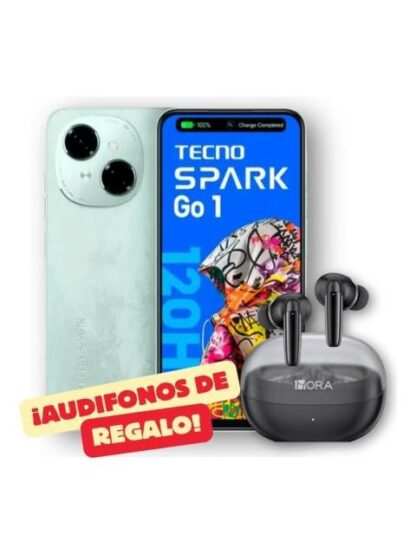 SMARTPHONE TECNO SPARK GO 1 DUAL SIM 4 128GB CON AUDIFONOS INALAMBRICOS INCLUIDOS - Image 2
