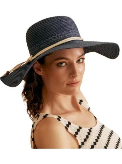 SOMBRERO DE PLAYA AZUL MARINO HOLLY LAND