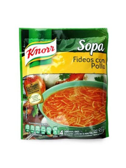 SOPA INSTANTANEA KNORR FIDEO POLLO 95 GR