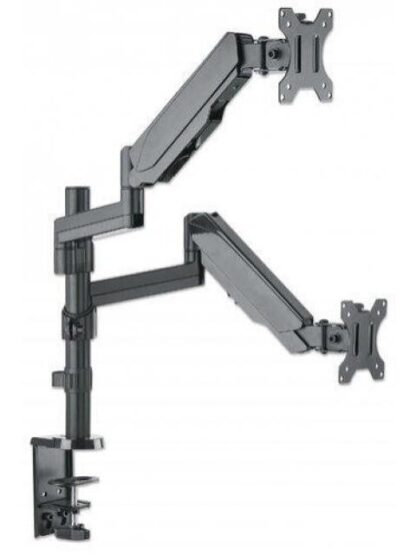 MANHATTAN SOPORTE DE ESCRITORIO 2 MONITORES 17 - 32 HASTA 8KG NEGRO - Image 2