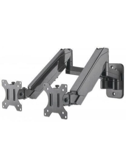 MANHATTAN SOPORTE DE PARED 2 MONITORES 17 - 32 HASTA 8KG NEGRO - Image 2