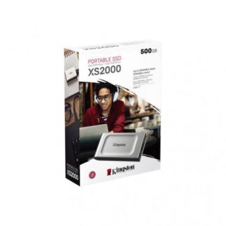 SSD EXTERNO KINGSTON XS2000 500GB USB C NEGRO-PLATA