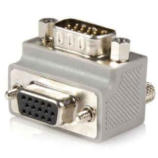 STARTECH  ADAPTADOR DE CABLE VGA MACHO - VGA HEMBRA TIPO 2 ACODADO A LA DERECHA