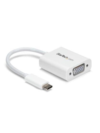 STARTECH  ADAPTADOR DE VIDEO USB C - VGA BLANCO
