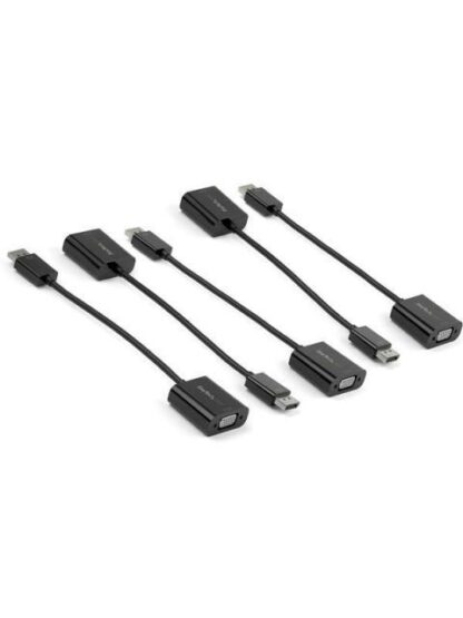 STARTECH  ADAPTADOR DISPLAYPORT 1.2 MACHO - VGA HEMBRA NEGRO 5 PIEZAS