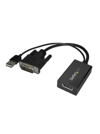 STARTECH  ADAPTADOR DVI MACHO - DISPLAYPORT HEMBRA ALIMENTADO POR USB