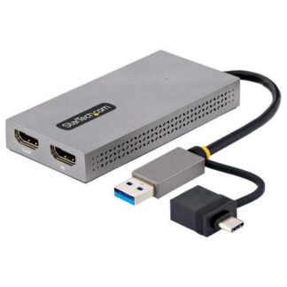 STARTECH  ADAPTADOR USB A-C MACHO - 2X HDMI HEMBRA GRIS