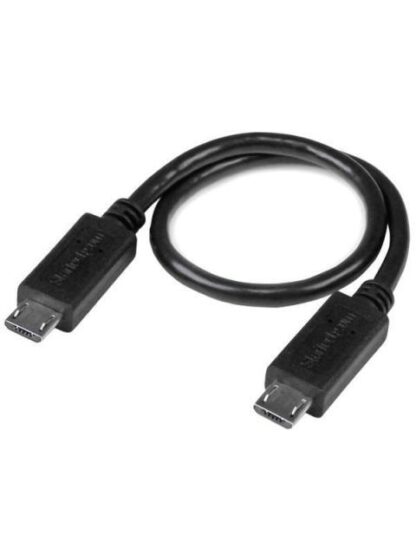 STARTECH  CABLE ADAPTADOR USB OTG MICRO USB MACHO - MICRO USB MACHO 20CM NEGRO