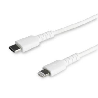 STARTECH  CABLE DE CARGA CERTIFICADO MFI LIGHTNING MACHO - USB-C MACHO 1 METRO BLANCO PARA IPOD-IPHONE-IPAD