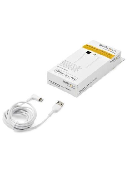 STARTECH  CABLE DE CARGA CERTIFICADO MFI USB A MACHO - LIGHTNING MACHO 2 METROS BLANCO PARA IPOD-IPHONE-IPAD