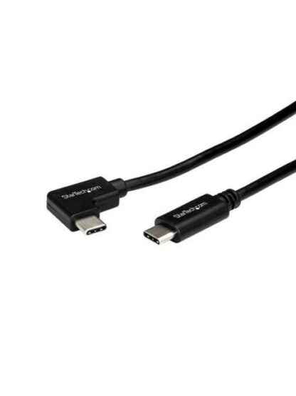 STARTECH  CABLE EN ANGULO USB C MACHO - USB C MACHO 1 METRO NEGRO