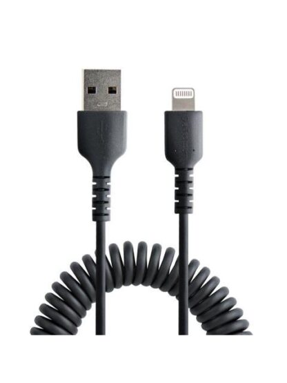 STARTECH  CABLE ESPIRAL LIGHTNING MACHO - USB A MACHO 50CM NEGRO - Image 3