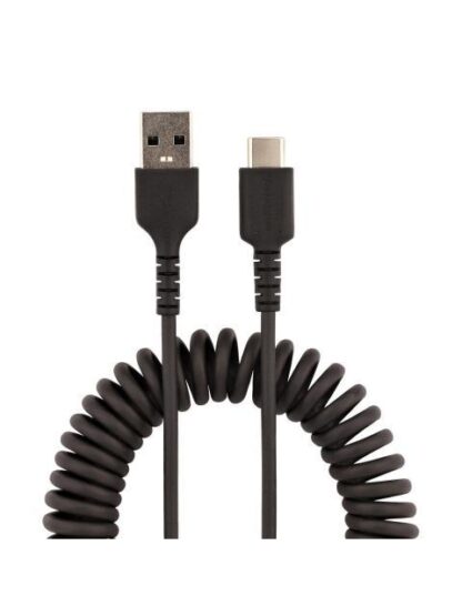 STARTECH  CABLE ESPIRAL USB-A MACHO - USB-C MACHO 1 METRO NEGRO - Image 3