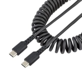STARTECH  CABLE ESPIRAL USB-C MACHO - USB-C MACHO 50CM NEGRO
