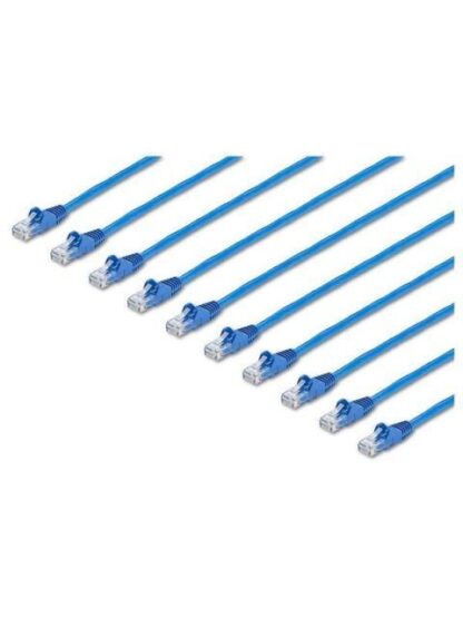 STARTECH  CABLE PATCH CAT6 UTP SIN ENGANCHES RJ-45 MACHO - RJ-45 MACHO 4.6 METROS AZUL - 10 PIEZAS