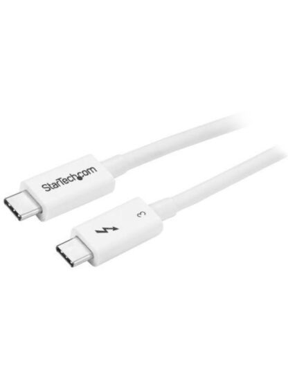 STARTECH  CABLE THUNDERBOLT 3 USB-C MACHO - USB-C MACHO 50CM BLANCO PARA MACBOOK