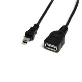 STARTECH  CABLE USB A MACHO - MINI-USB B HEMBRA 30CM NEGRO