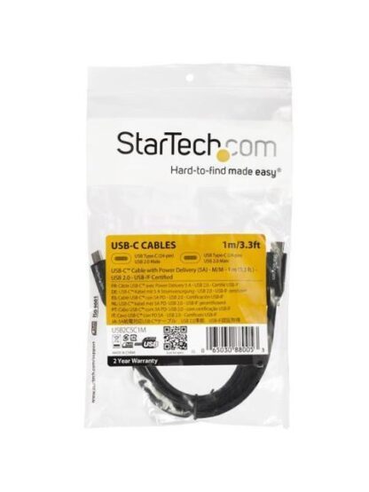 STARTECH  CABLE USB C MACHO - USB C MACHO 1 METRO NEGRO - Image 5