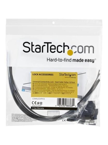 STARTECH  CANDADO PARA CABLES Y ADAPTADORES 30CM NEGRO 10 PIEZAS - Image 7