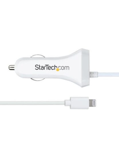 STARTECH  CARGADOR PARA AUTO USBLT2PCARW2 1X USB-A CON CABLE LIGHTNING BLANCO - Image 6
