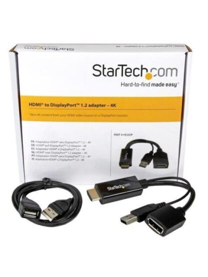 STARTECH  CONVERTIDOR HDMI MACHO - DISPLAYPORT HEMBRA 4K - Image 7