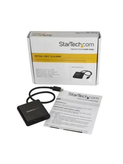 STARTECH  DIVISOR SPLITTER MST USB-C MACHO - 2X HDMI HEMBRA NEGRO - Image 5